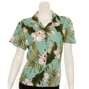 ORCHID FLORAL CAMP BLOUSE